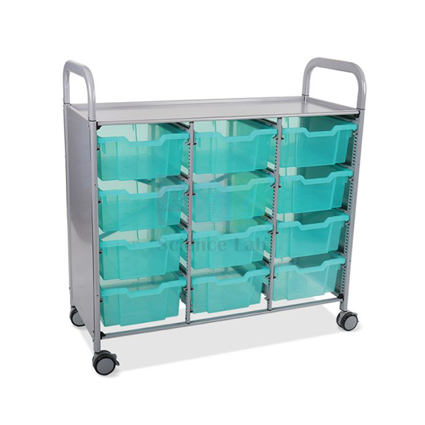 Treble Antimicrobial Trolley with Deep Trays